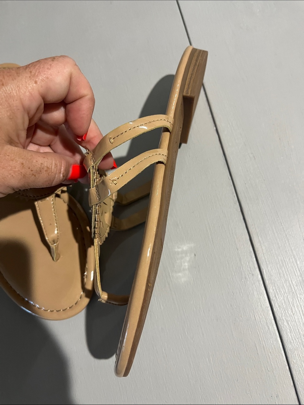 Circus by Sam Edelman Beige Cutout Medallion Thong Sandals - Picture 7 of 14